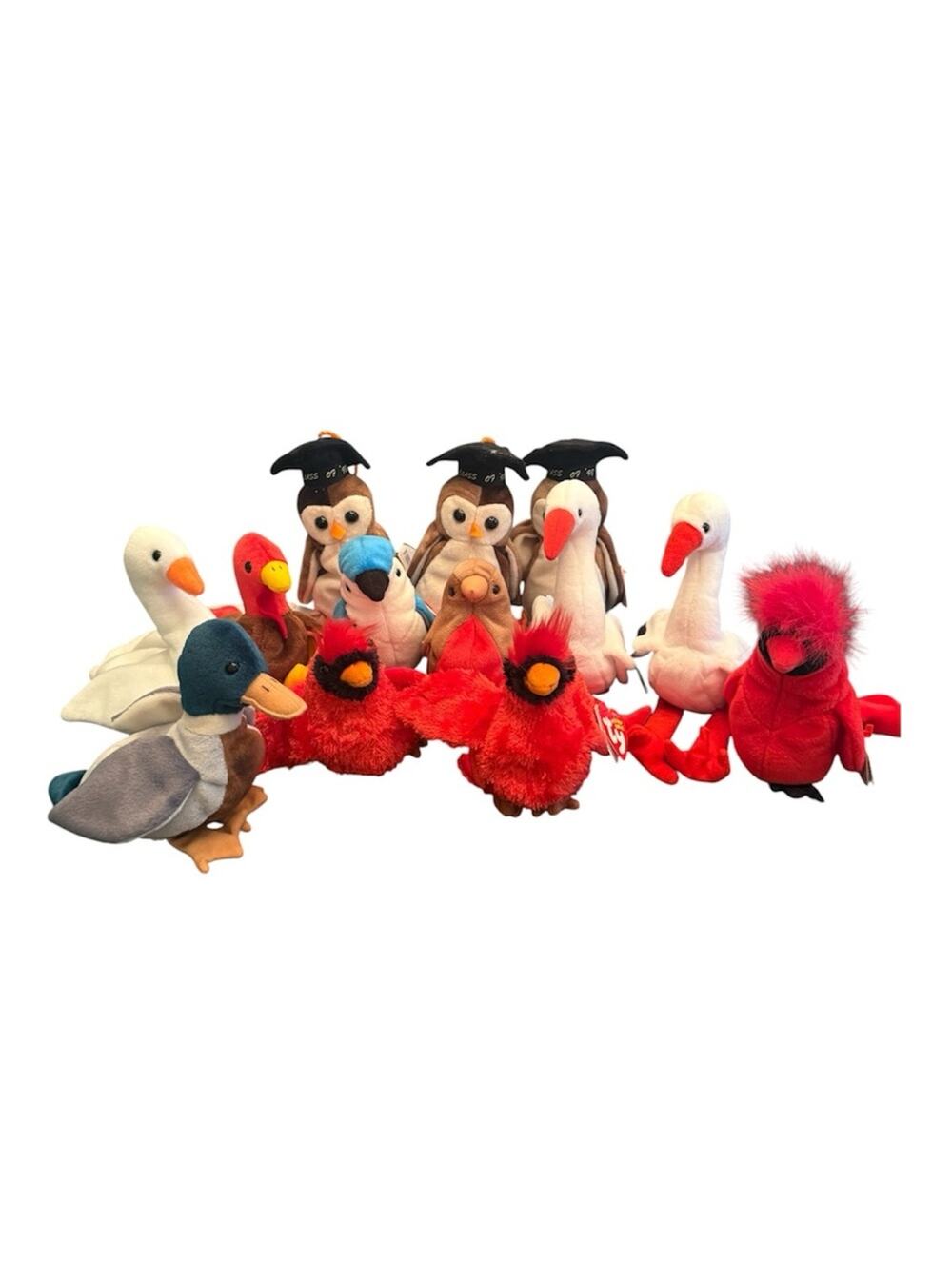 NWT Vintage Ty Beanie Babies Bundle of (13) Birds Turkey Bean Bag Plush